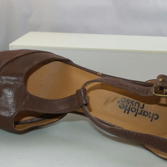 *SOLD* Brown Platform Heels with Ankle - Picture 5 of 6